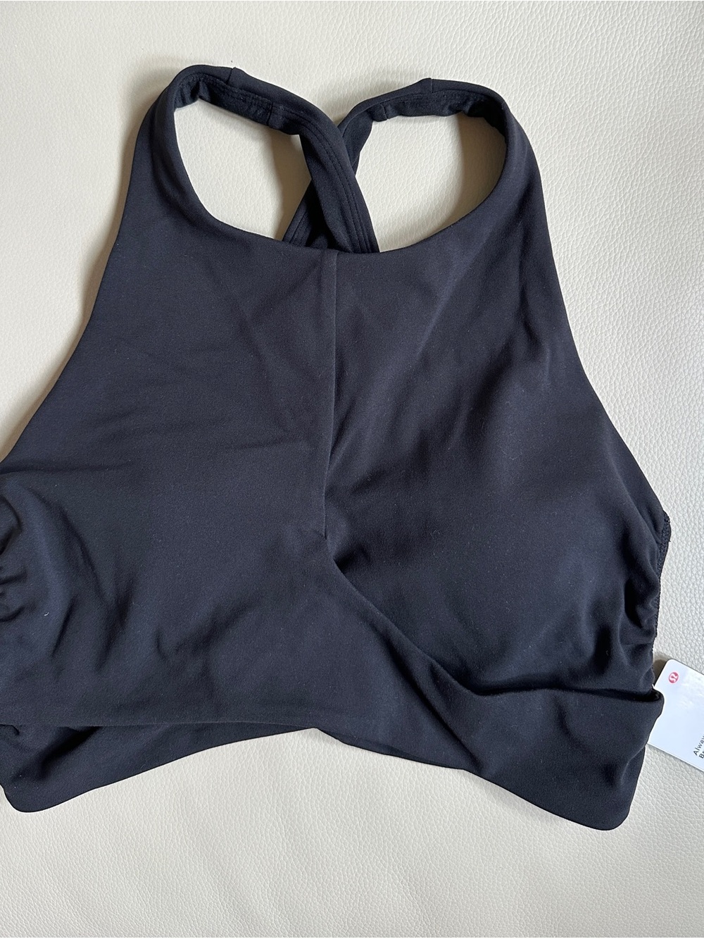 NWT Lululemon Always Aligned Bra Black Buttery-Soft High Neck Size 8 Women NEW
